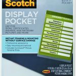 Scotch Display Pocket, Removable Interlocking Fasteners, Plastic, 8-1/2 x 11, Clear (WL854C)